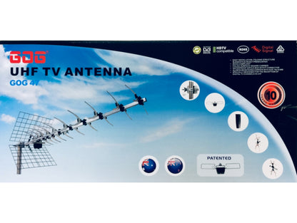 47 Element High Gain Outdoor UHF TV Antenna – 11~12dB NZ Freeview HD Aerial
