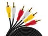 5m 3x Male RCA to 3 RCA Plug AV Audio Video Cable Cord Lead