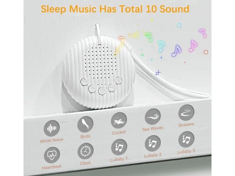 Portable White Noise Sleep Sound Machine – Relaxation & Baby Soother (White, NZ)