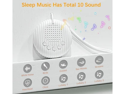 Portable White Noise Sleep Sound Machine – Relaxation & Baby Soother (White, NZ)
