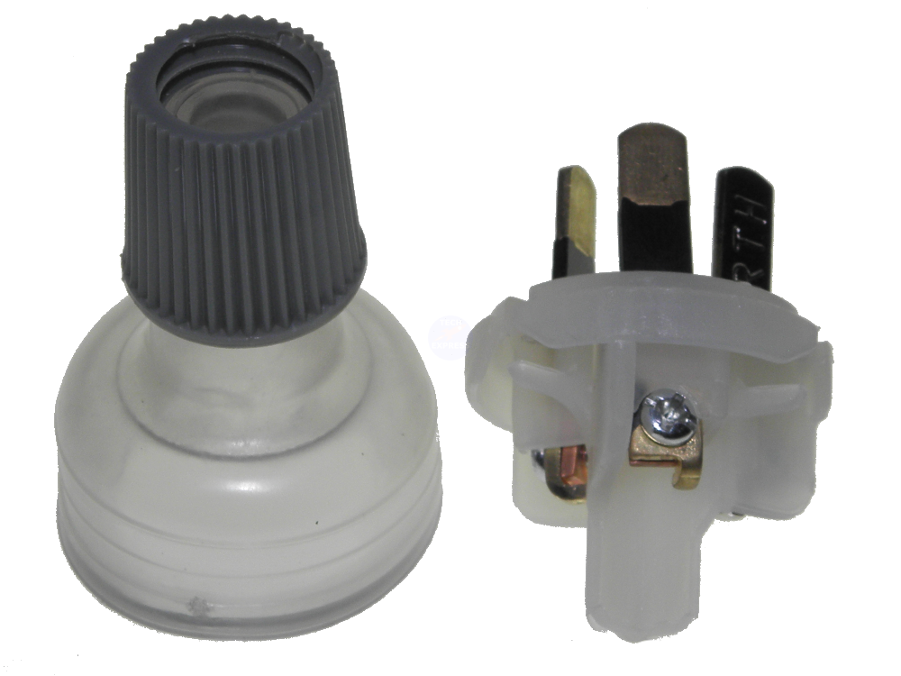 3 Pin Mains Power Plug NZ 240VAC 10A Rewireable Screw Back Entry