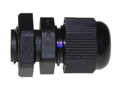 Waterproof Cable Gland PG7 Black Nylon for 3mm to 6.5mm Wire Cable Cord or Lead