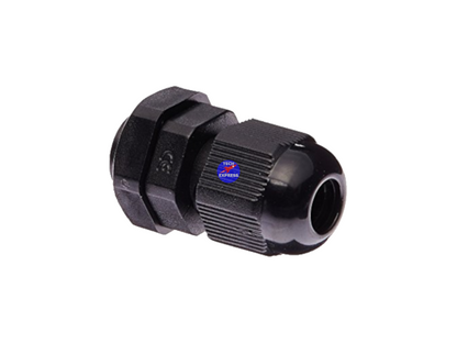 Waterproof Cable Gland PG7 Black Nylon for 3mm to 6.5mm Wire Cable Cord or Lead
