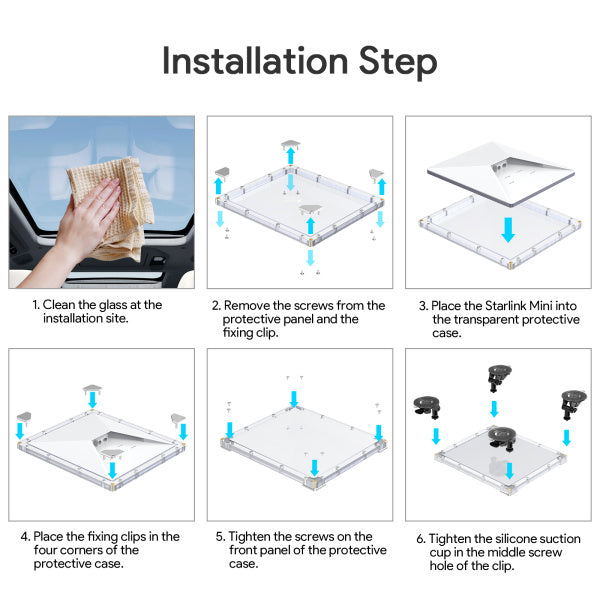 Starlink Mini Magnetic Vehicle Mount – Strong Suction Base, Car Window & Roof Mount Kit for Portable Starlink Mini Internet Connectivity