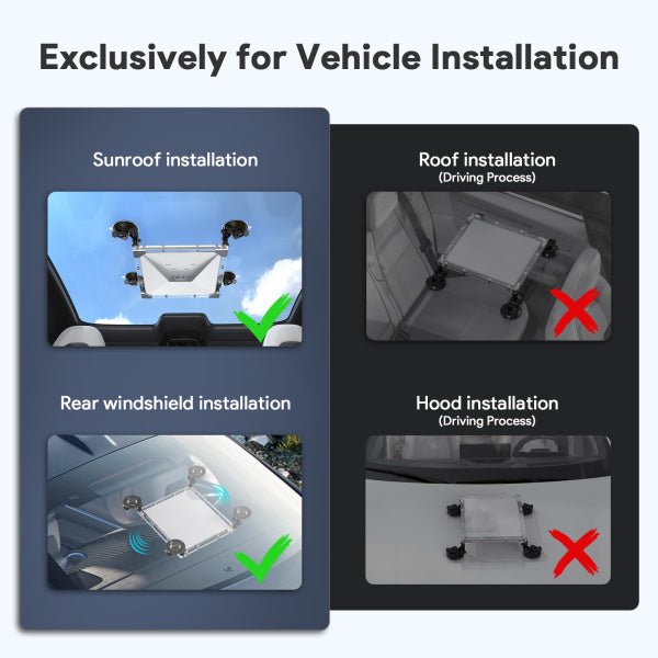 Starlink Mini Magnetic Vehicle Mount – Strong Suction Base, Car Window & Roof Mount Kit for Portable Starlink Mini Internet Connectivity