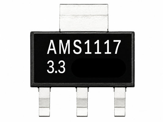 AMS1117-3.3V voltage regulator SOT-223 surface-mount package top view showing component markings