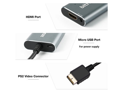 Bitfunx PS2 to HDMI Converter for PlayStation 2 – RGB / YPbPr Switch