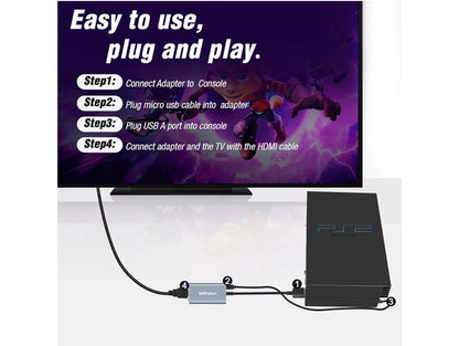 Bitfunx PS2 to HDMI Converter for PlayStation 2 – RGB / YPbPr Switch