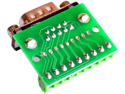 9-Pin Male DB9 (DE-9) RS232 Serial Connector to Screw Terminal Adapter