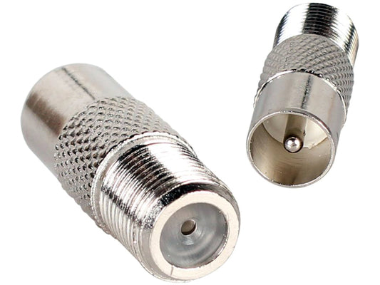 Female F-Type to Male PAL TV RF Connector Adapter