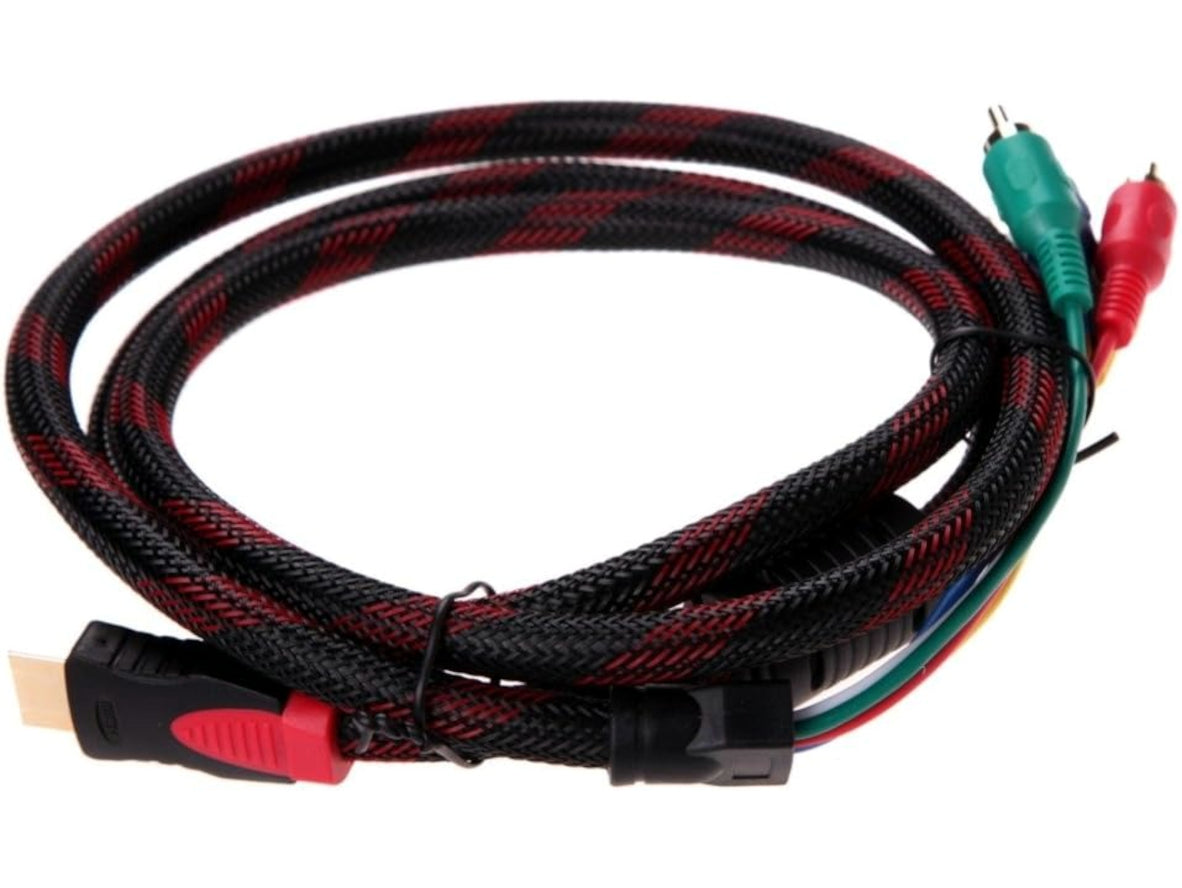 1.5m Male HDMI to 5 RCA RGB Component Video with Stereo Audio AV Adapter Cable