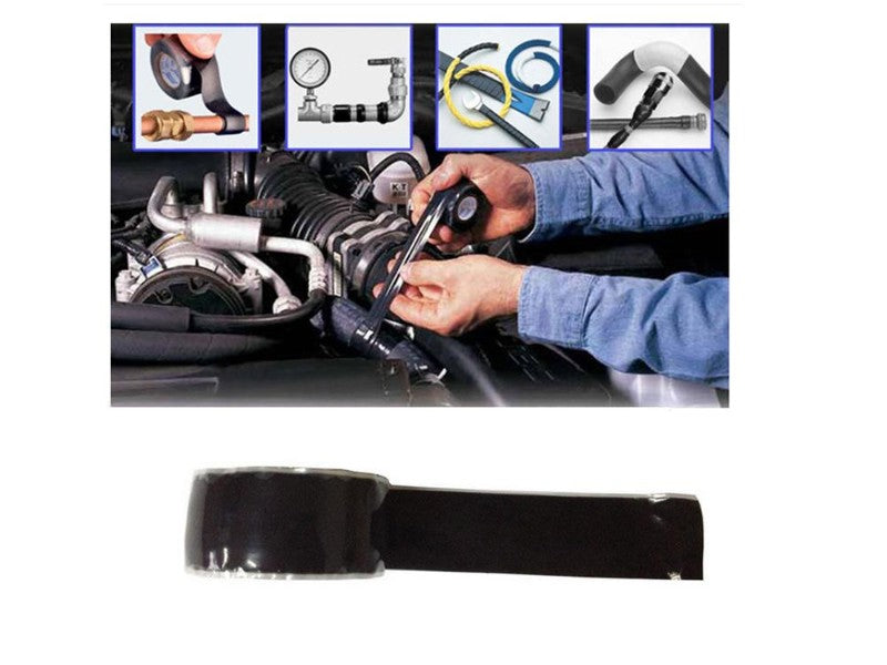 Self Amalgamating Tape 25mm x 3m Black Silicone Rubber Sealing Tape