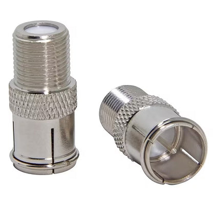 F-Type Female to F-Type Male Push-on Quick-connect Adapter