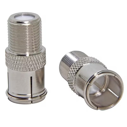 F-Type Female to F-Type Male Push-on Quick-connect Adapter