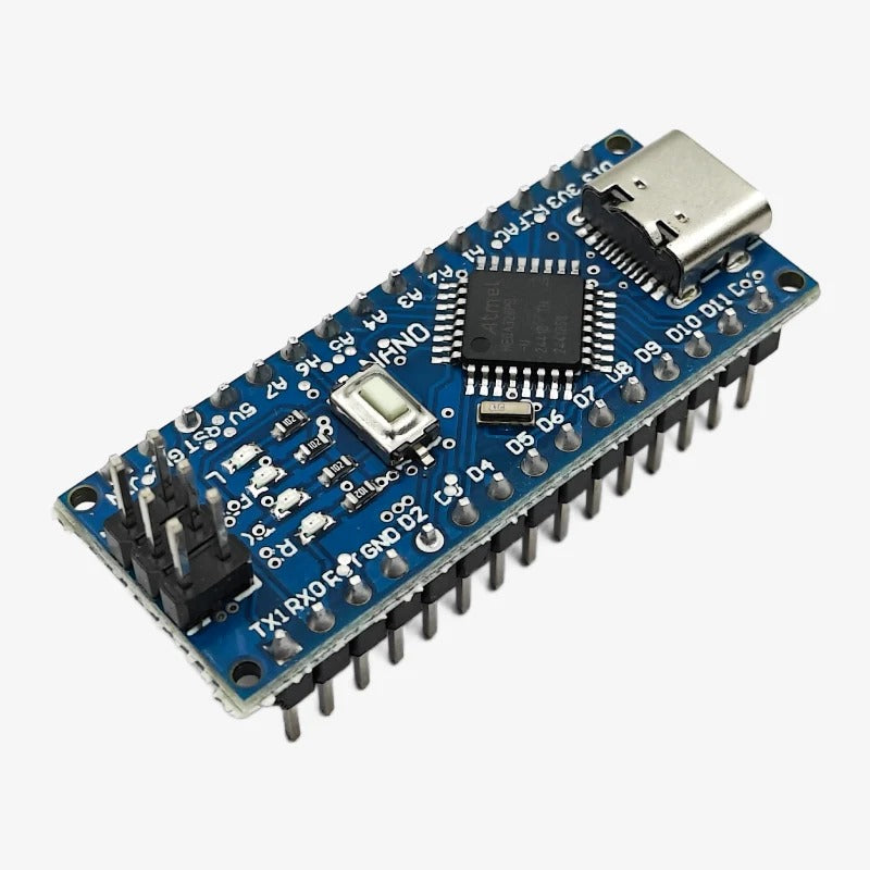 Arduino Nano V3.0 ATmega328P Compatible Board USB-C with Soldered Pin Headers
