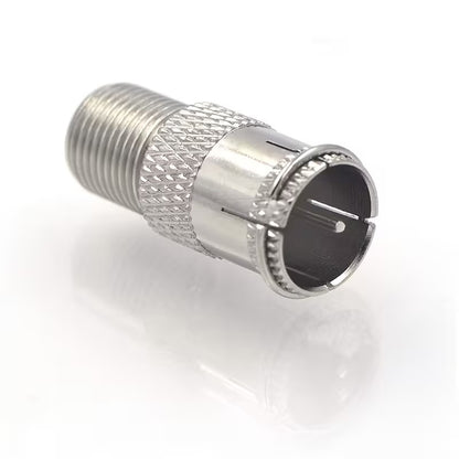 F-Type Female to F-Type Male Push-on Quick-connect Adapter