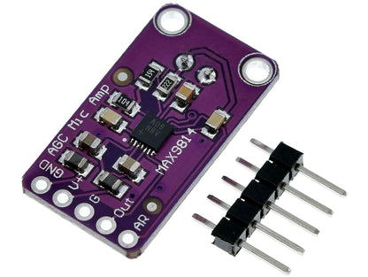 MAX9814 Microphone Module with AGC Amplifier Board for Arduino ESP32 & Pico