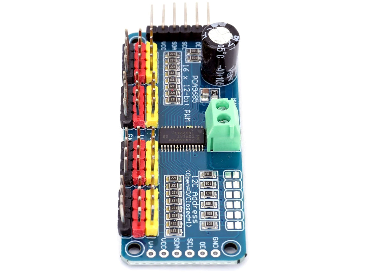 PCA9685 16-Channel I2C Servo Driver Module 12-Bit PWM for Arduino ESP32 Raspberry Pi
