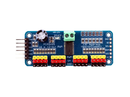 PCA9685 16-Channel I2C Servo Driver Module 12-Bit PWM for Arduino ESP32 Raspberry Pi