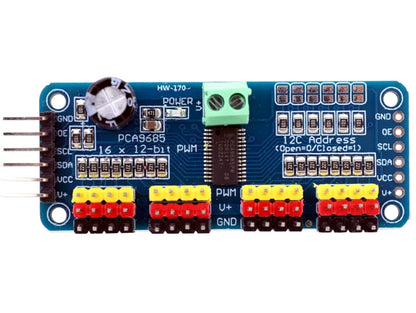 PCA9685 16-Channel I2C Servo Driver Module 12-Bit PWM for Arduino ESP32 Raspberry Pi