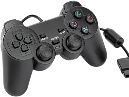 PlayStation 2 Controller and Extension Cable Bundle for PS2 Couch Gaming