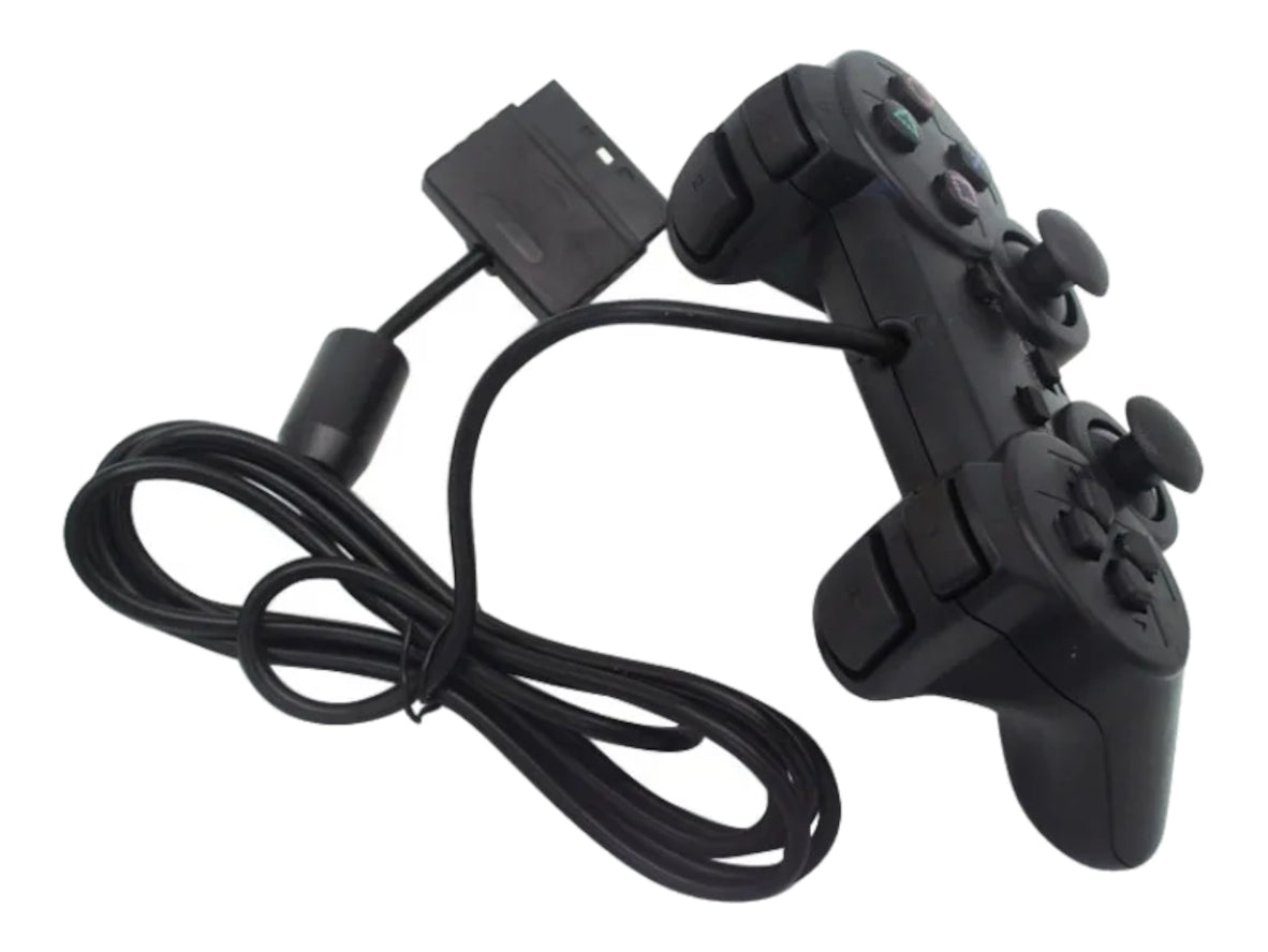 PlayStation 2 Controller and Extension Cable Bundle for PS2 Couch Gaming