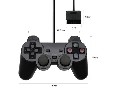 PlayStation 2 Controller and Extension Cable Bundle for PS2 Couch Gaming