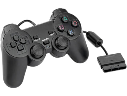 PlayStation 2 Controller and Extension Cable Bundle for PS2 Couch Gaming