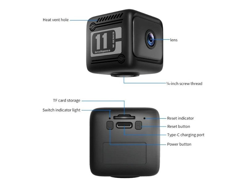 1080P Mini Wireless Security Camera 1600mAh Night Vision