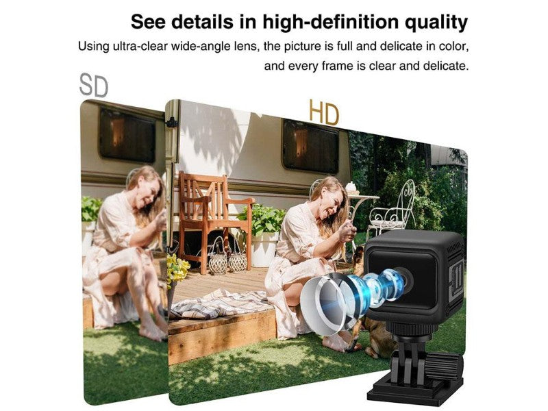 1080P Mini Wireless Security Camera 1600mAh Night Vision