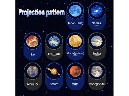 USB Galaxy Projector Light with 10 Film Disc Flexible Night Lamp