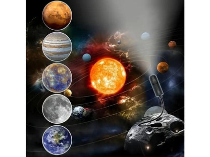 USB Galaxy Projector Light with 10 Film Disc Flexible Night Lamp