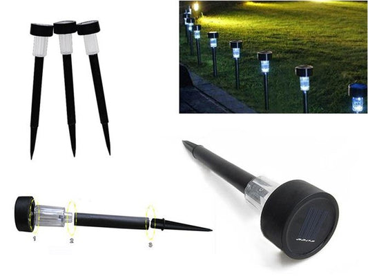 Garden Solar Lights Pathway Fence Lamp 10pcs