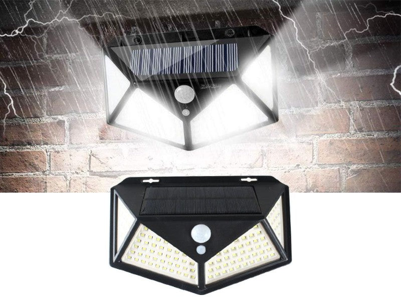Waterproof 114 LED Solar Power PIR Motion Sensor Wall Light