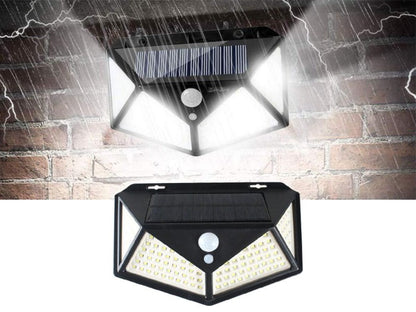 Waterproof 114 LED Solar Power PIR Motion Sensor Wall Light