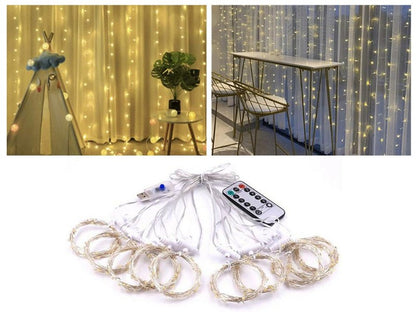 LED Curtain Lights Curtain String Lights 300LED