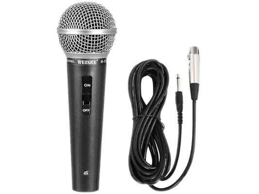 Professional Dynamic Handheld Vocal Microphone with On/Off Switch, 5m XLR to 6.35mm Cable