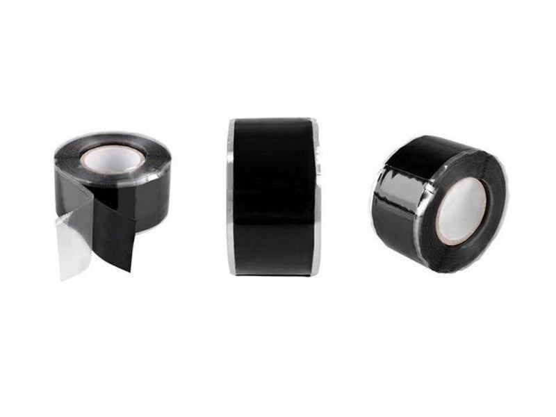Self Amalgamating Tape 25mm x 3m Black Silicone Rubber Sealing Tape
