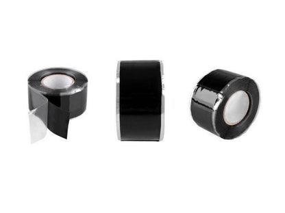 Self Amalgamating Tape 25mm x 3m Black Silicone Rubber Sealing Tape