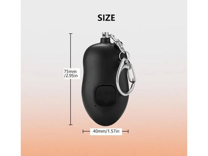 Rechargeable Personal Alarm 130dB USB-C Keychain with LED Light