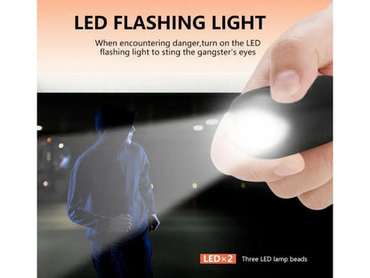 Rechargeable Personal Alarm 130dB USB-C Keychain with LED Light