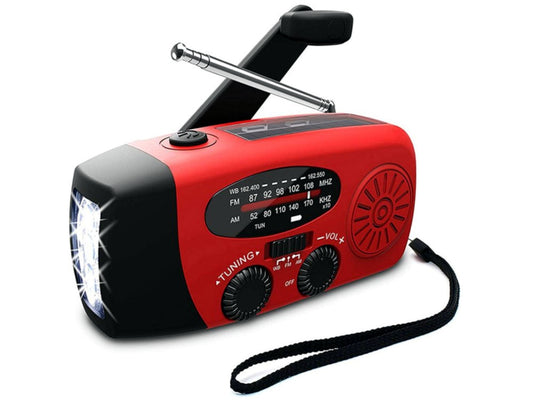 Emergency Solar Hand-Crank Radio – AM/FM/WB with LED Flashlight