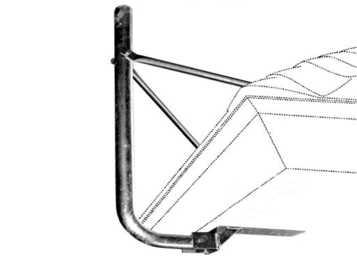 Starlink Gen 3 Dish Eave Mount 750mm Hockey Stick Pole – Hot-Dip Galvanised Roof Fascia Bracket for Fast Starlink Internet in NZ