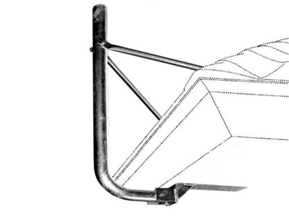 Starlink Gen 3 Dish Eave Mount 750mm Hockey Stick Pole – Hot-Dip Galvanised Roof Fascia Bracket for Fast Starlink Internet in NZ