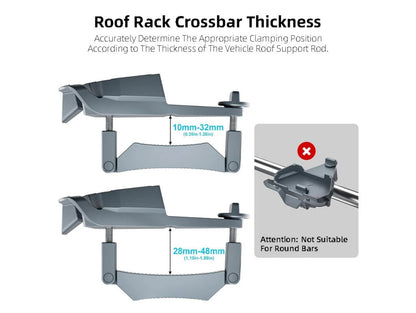Starlink Mini Roof Rack Mount Bracket for Crossbars