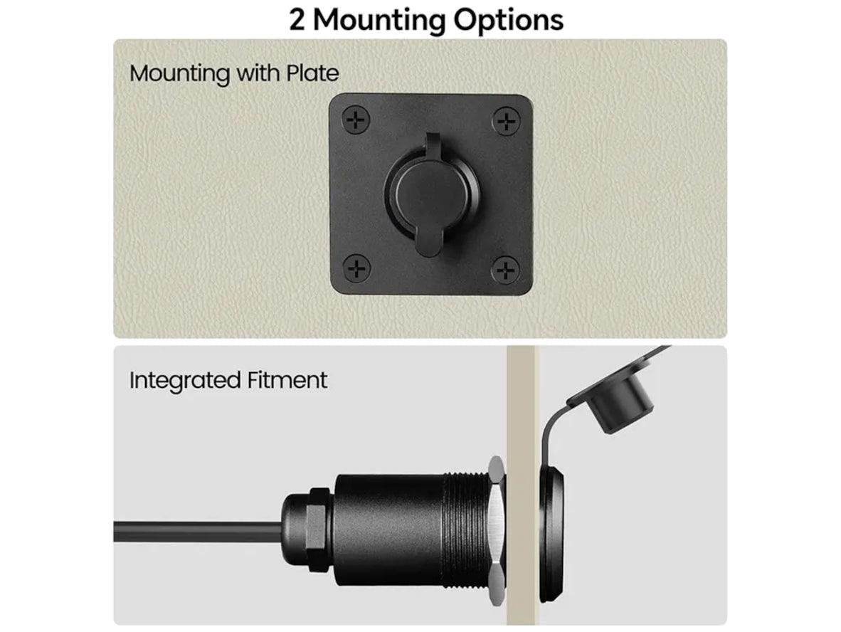 Starlink Mini Waterproof DC Power Socket 5.5x2.1mm Panel Mount Wall Port