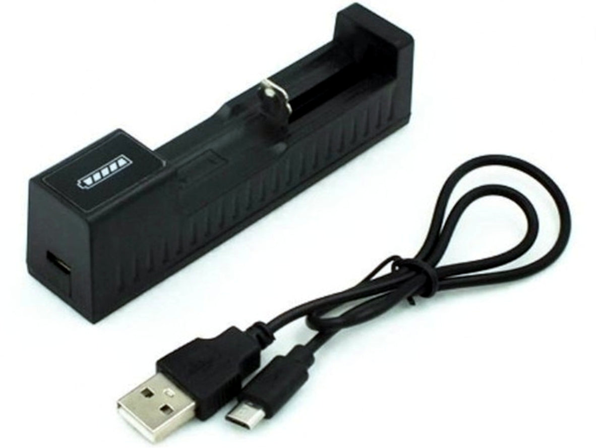 18650 USB Battery Charger Single Slot with LED Indicator