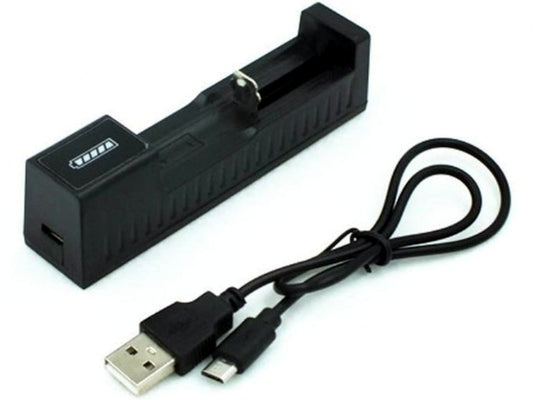 18650 USB Battery Charger Single Slot with LED Indicator