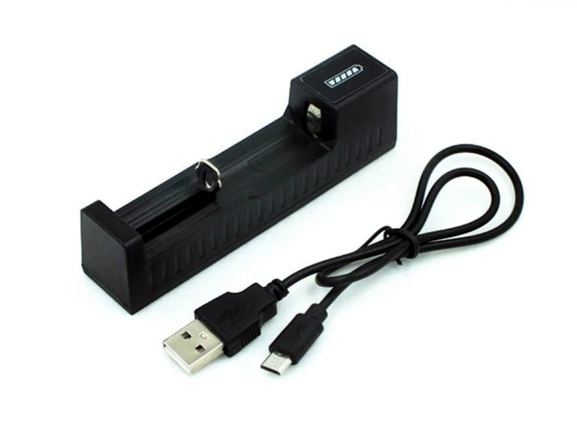 18650 USB Battery Charger Single Slot with LED Indicator