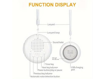 Portable White Noise Sleep Sound Machine – Relaxation & Baby Soother (White, NZ)